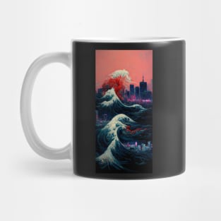 Great Wave Destroys Tokyo Mug